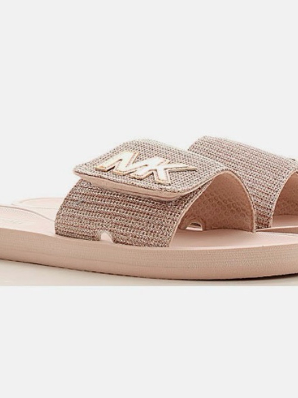 Michael Kors Blush Slide Sandals with MK Emblem